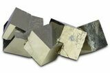 Shiny, Natural Pyrite Cube Cluster - Navajun, Spain #361790-1